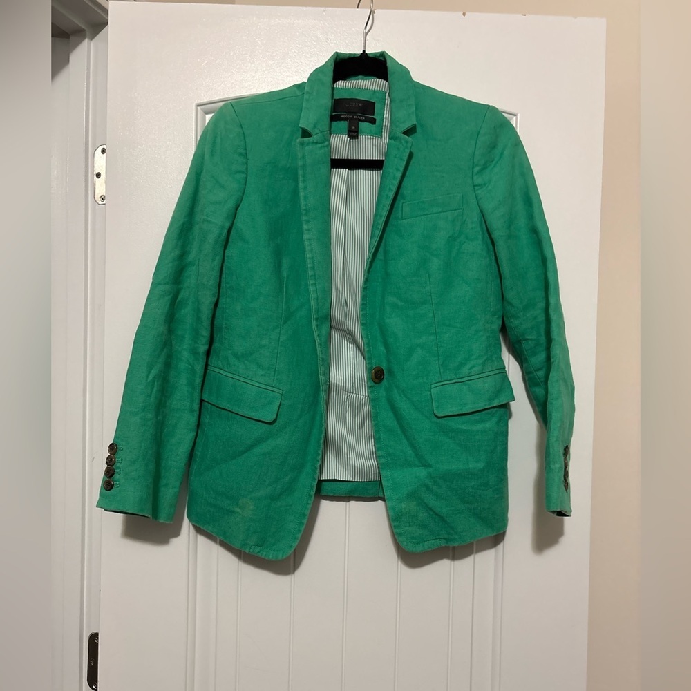 J.Crew linen Regent blazer patina green - Picture 2 of 4
